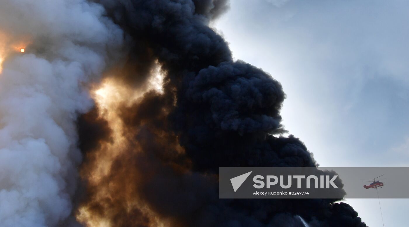 Russia Warehouse Fire