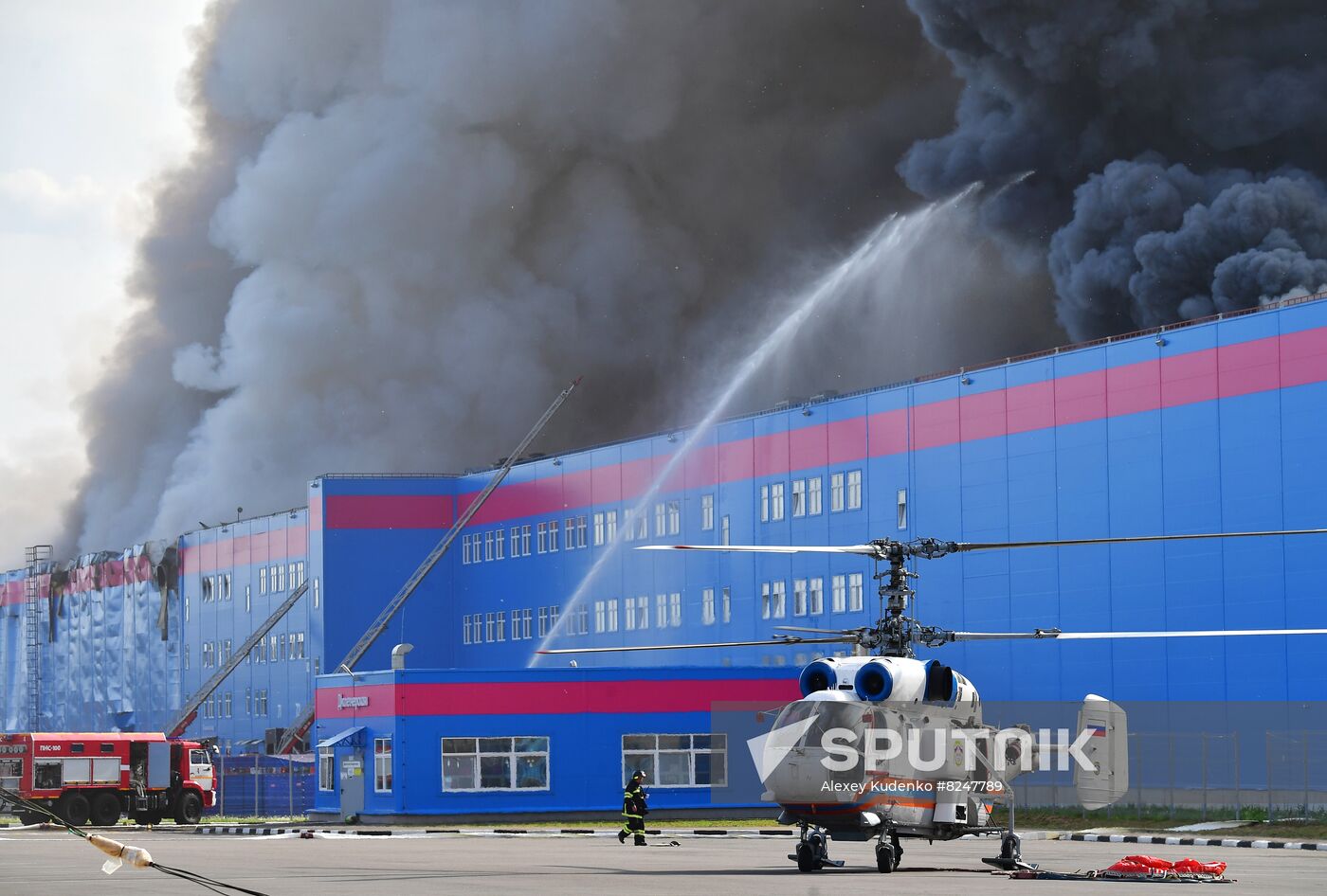 Russia Warehouse Fire