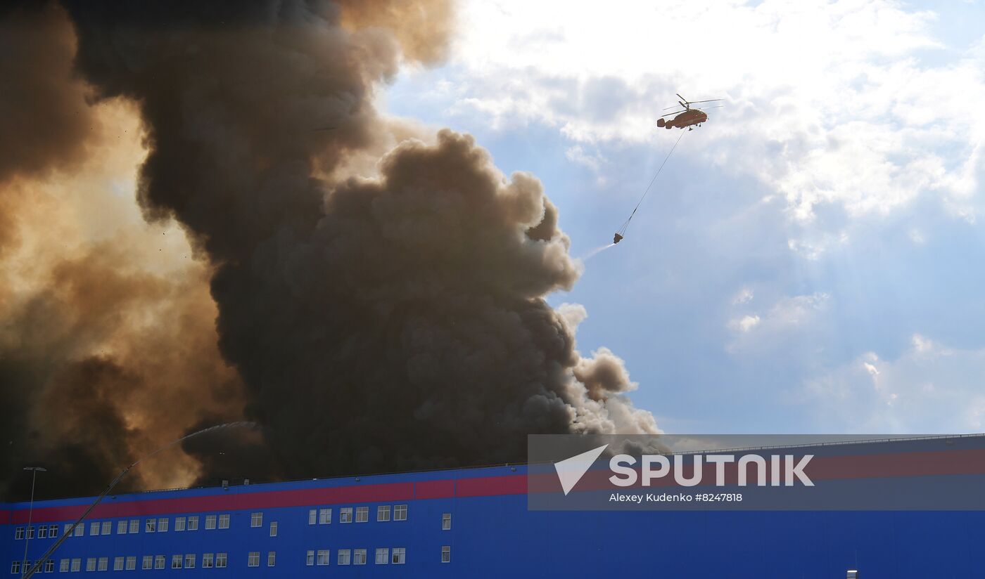 Russia Warehouse Fire