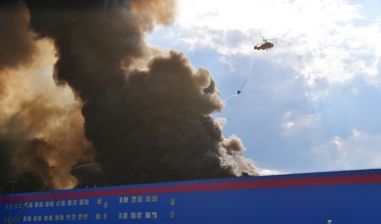 Russia Warehouse Fire