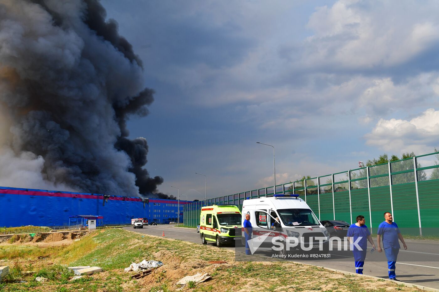 Russia Warehouse Fire
