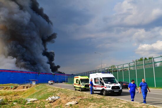 Russia Warehouse Fire