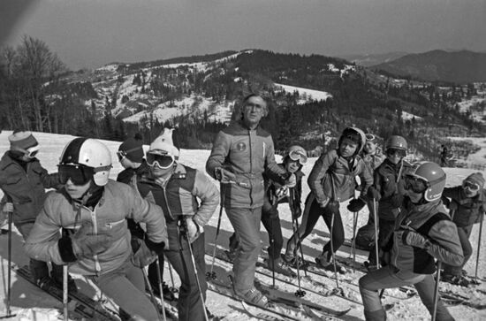 Alpine ski resort in Slavskoye, Transcarpathia