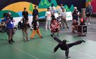 A participant competes in the breaking 2x2 final during the 7th Children of Asia International Sports Games at Central Square in Vladivostok, Russia. Location: Russia, Vladivostok. Author: Vitaliy Ankov/Sputnik. Russia Asia Children Sports Games