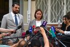 Alexander Boikov and Maria Blagovolina, lawyers for US basketball star Brittney Griner, sentenced to nine years in prison on drug possession, talk to the media after the verdict announcing outside the Khimki court, outside Moscow, Russia. Brittney Griner, a two-time Olympic gold medalist in basketball, was detained at a Moscow airport in February after a police dog alerted officers to a vape cartridge containing cannabis extracts in her luggage. Location: Moscow region, Khimki. Author: Mikhail Voskresenskiy/Sputnik. Russia US Basketball Player Trial