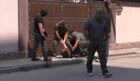In this handout video grab released by the Russian Federal Security Service (FSB), law-enforcement officers detain a man suspected of preparing a terrorist attack in Cherkassk, Republic of Karachaevo-Cherkessia, Russia. The FSB reported that a man was part of a sabotage and intelligence group operating within the Right Sector organization (an extremist organization banned in Russia). Editorial use only, no archive, no commercial use. Location: Republic of Karachaevo-Cherkessia, Cherkessk. Russia Terrorist Attack Prevention