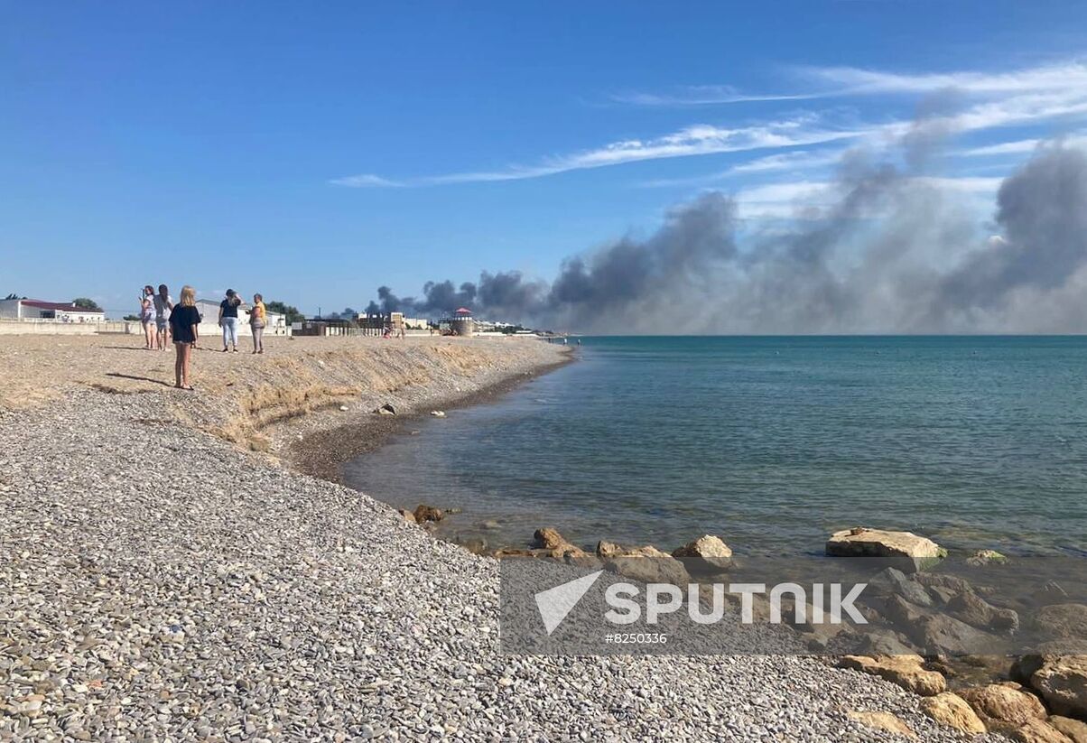 Russia Crimea Airfield Ammunition Explosions
