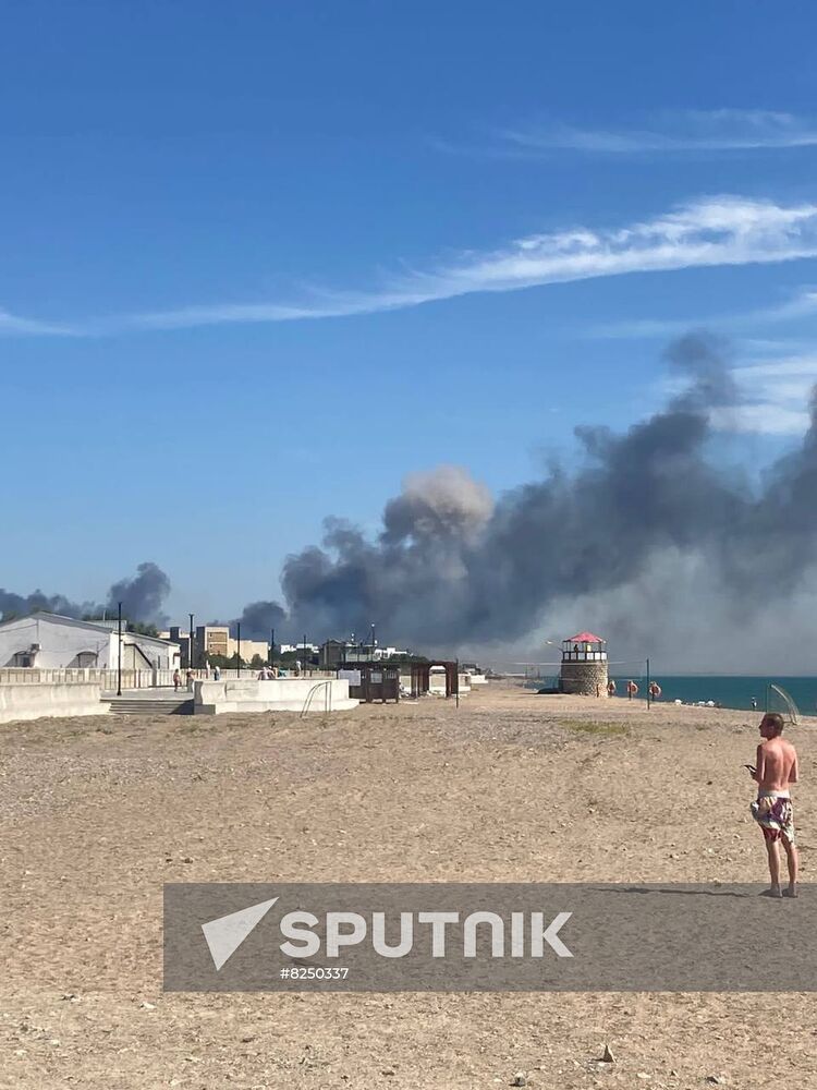 Russia Crimea Airfield Ammunition Explosions