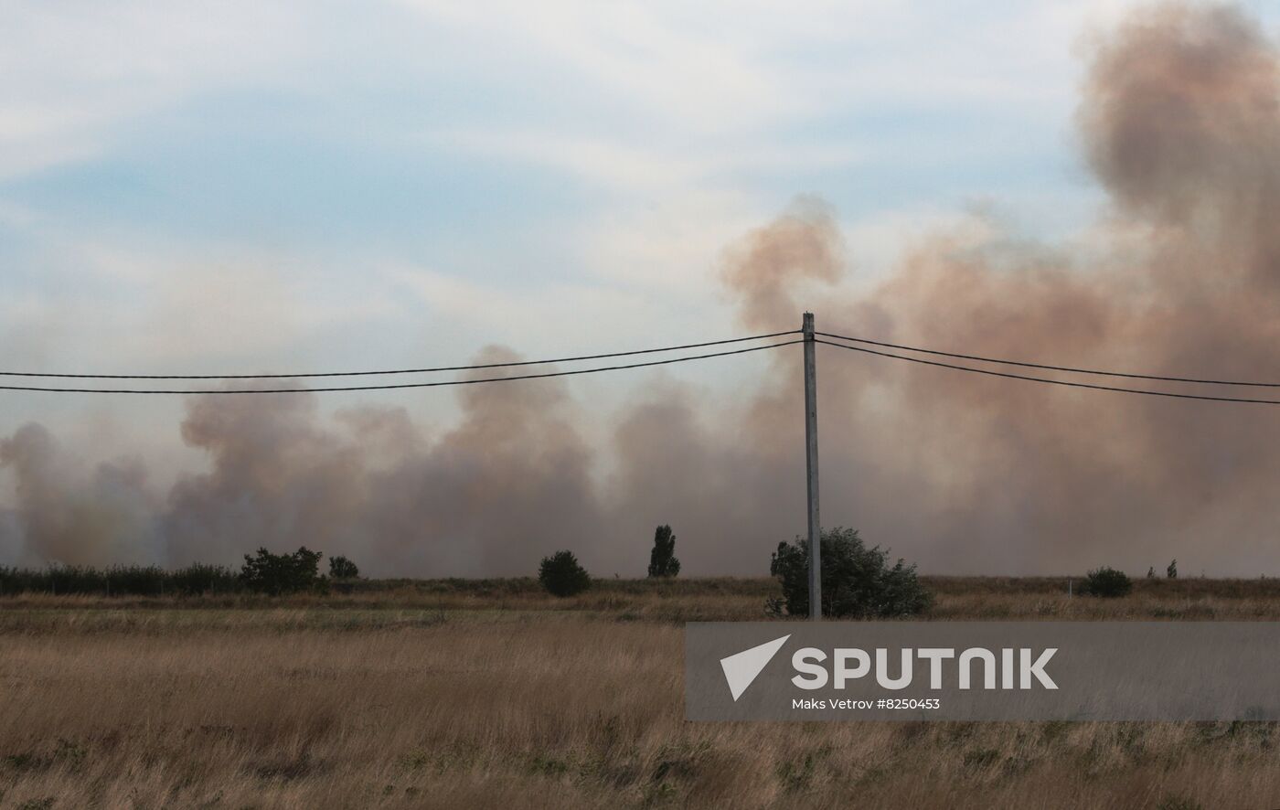 Russia Crimea Airfield Ammunition Explosions