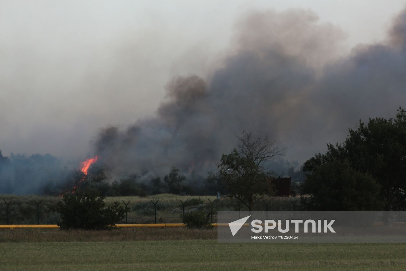 Russia Crimea Airfield Ammunition Explosions