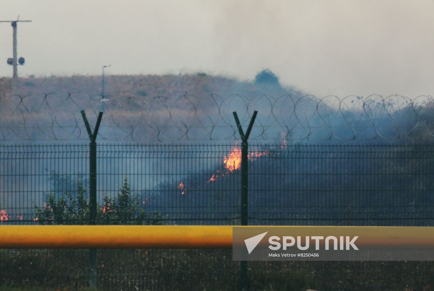 Russia Crimea Airfield Ammunition Explosions
