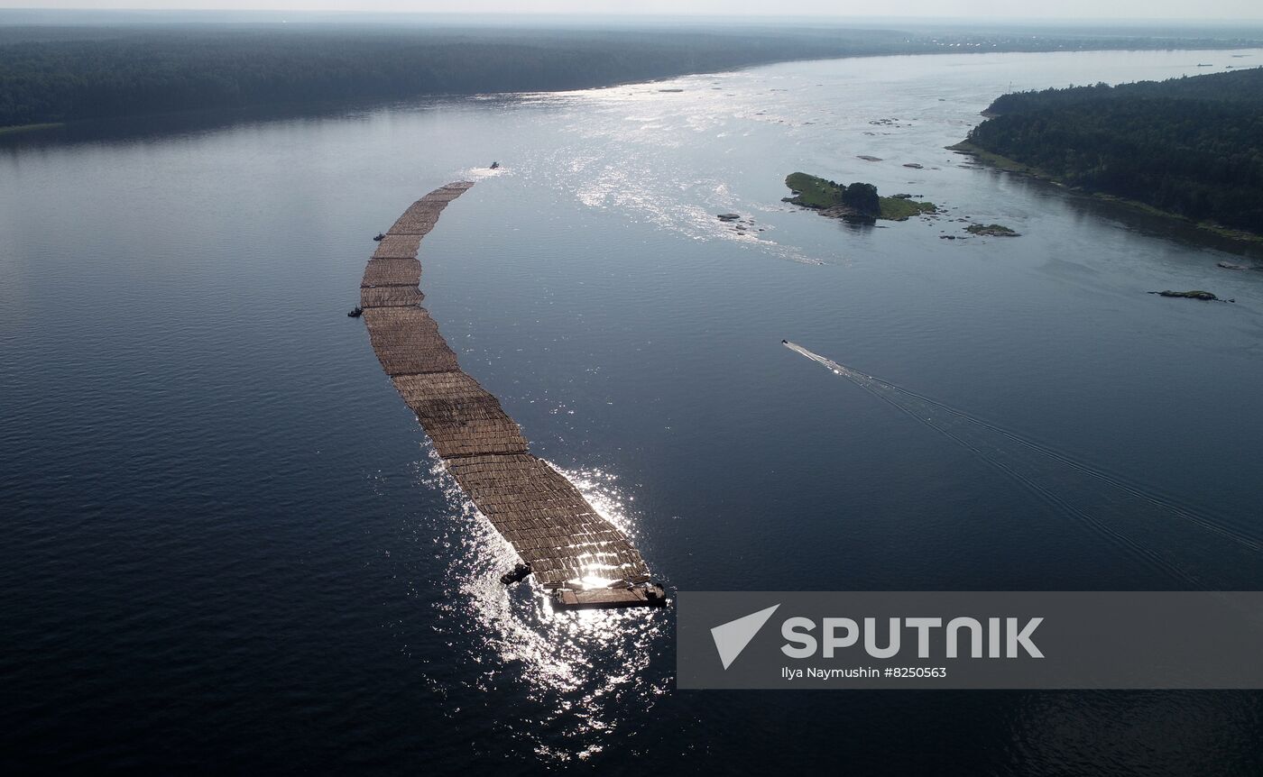Russia Timber Rafting