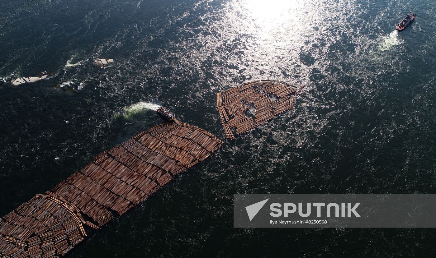 Russia Timber Rafting