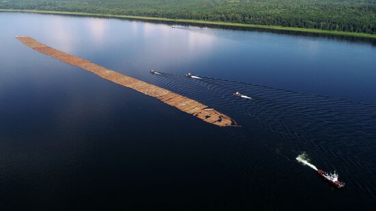 Russia Timber Rafting