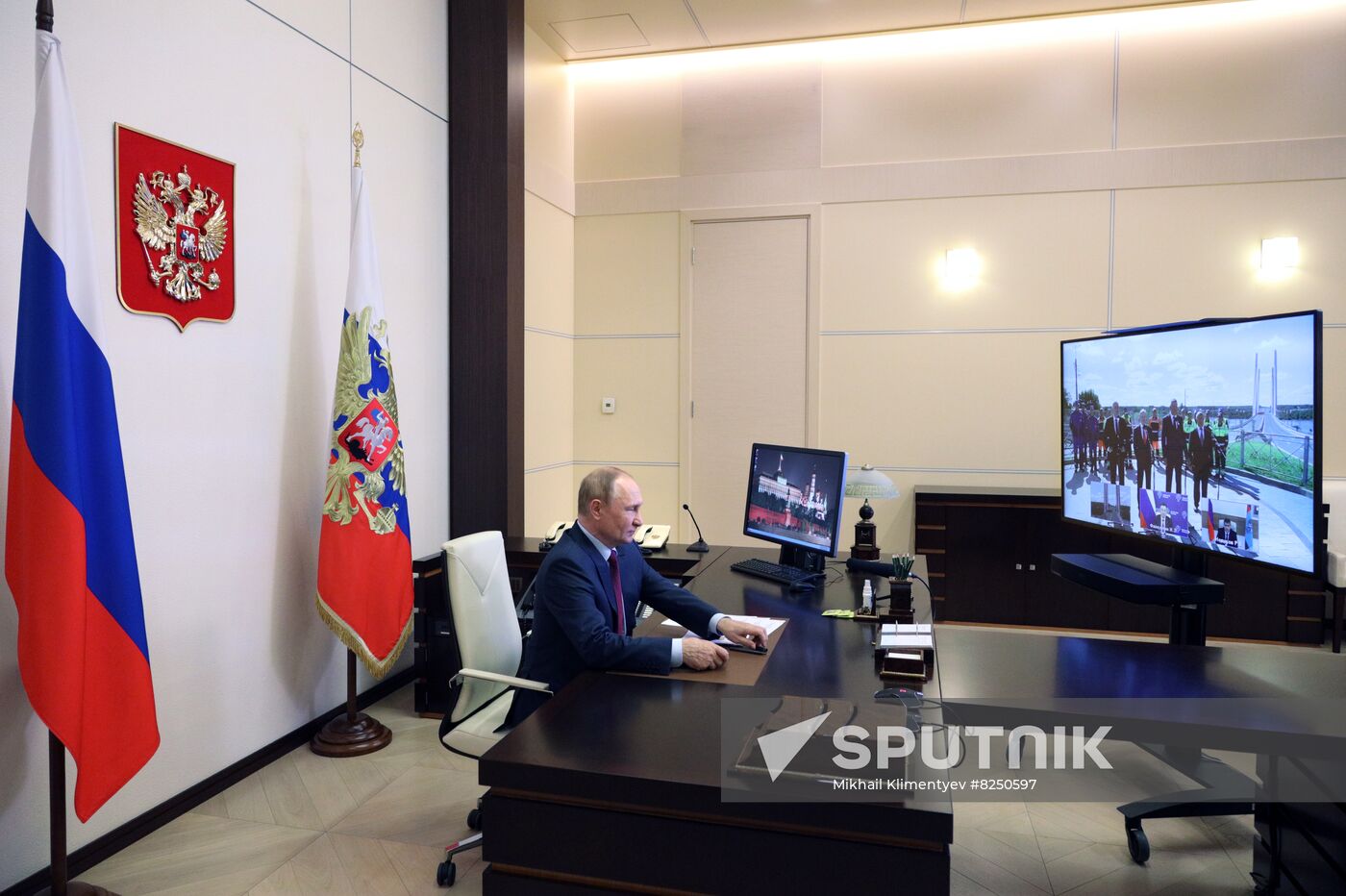 Russia Putin River Bridge Opening