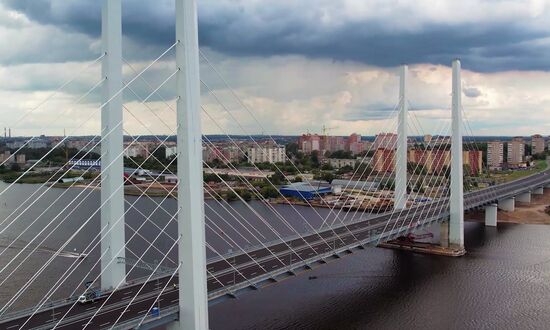 Russia Putin River Bridge Opening