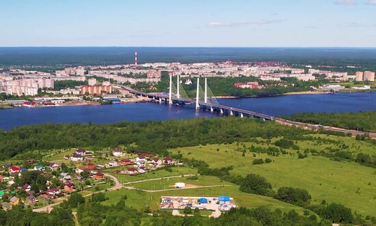Russia Putin River Bridge Opening