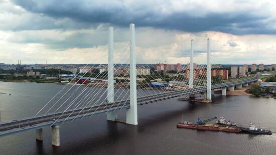 Russia Putin River Bridge Opening