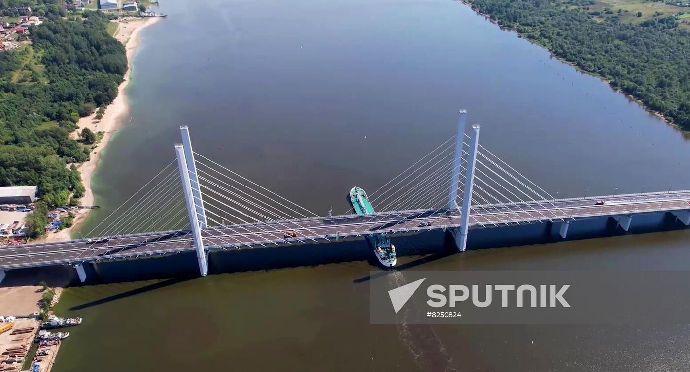 Russia Putin River Bridge Opening