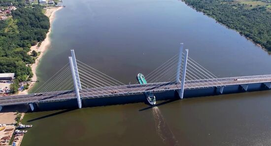 Russia Putin River Bridge Opening