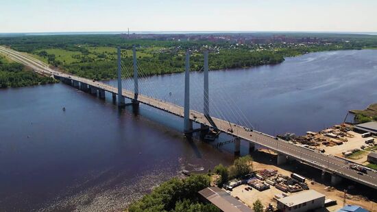 Russia Putin River Bridge Opening