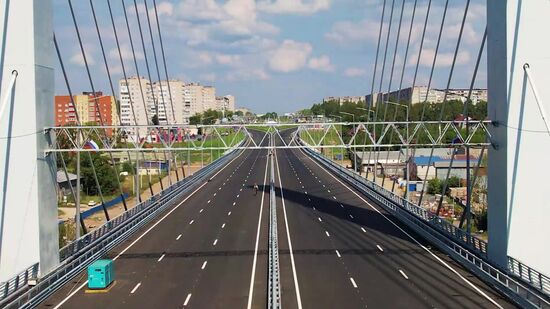 Russia Putin River Bridge Opening