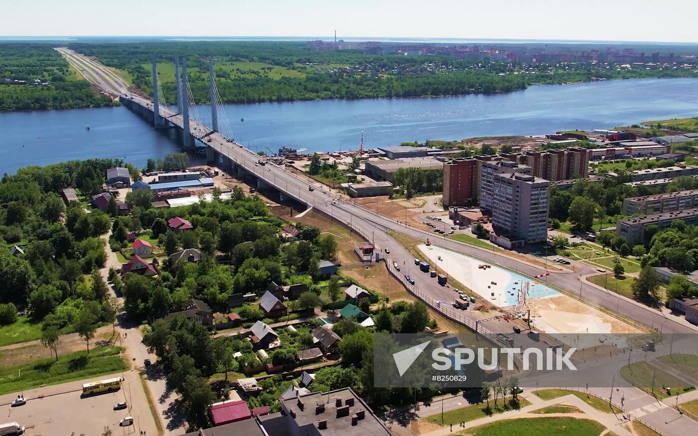 Russia Putin River Bridge Opening
