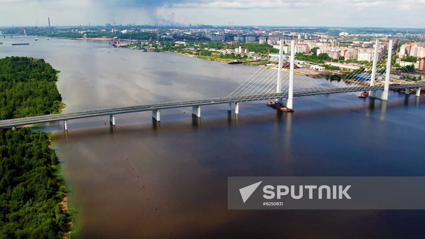 Russia Putin River Bridge Opening