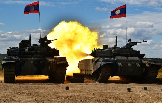 Russia Army Games Tank Biathlon Preparations