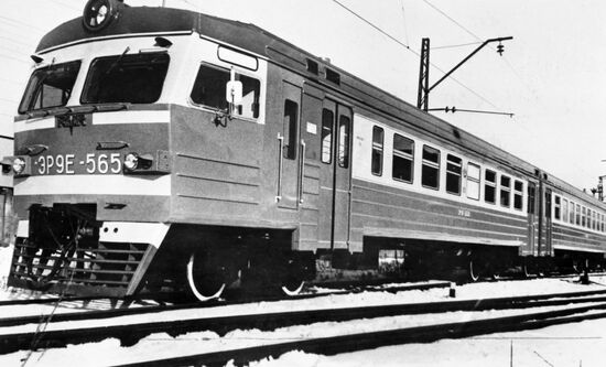 Soviet-made ER9E electric locomotive