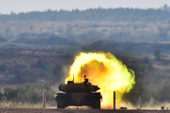 Russia Army Games Tank Biathlon