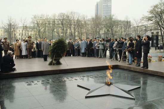Chinese Premier Li Peng in the USSR