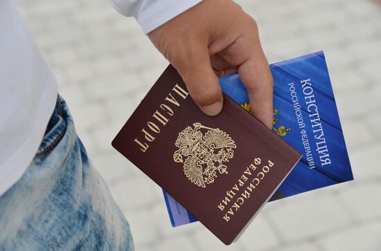 Ukraine Russia Military Operation Passports Handing