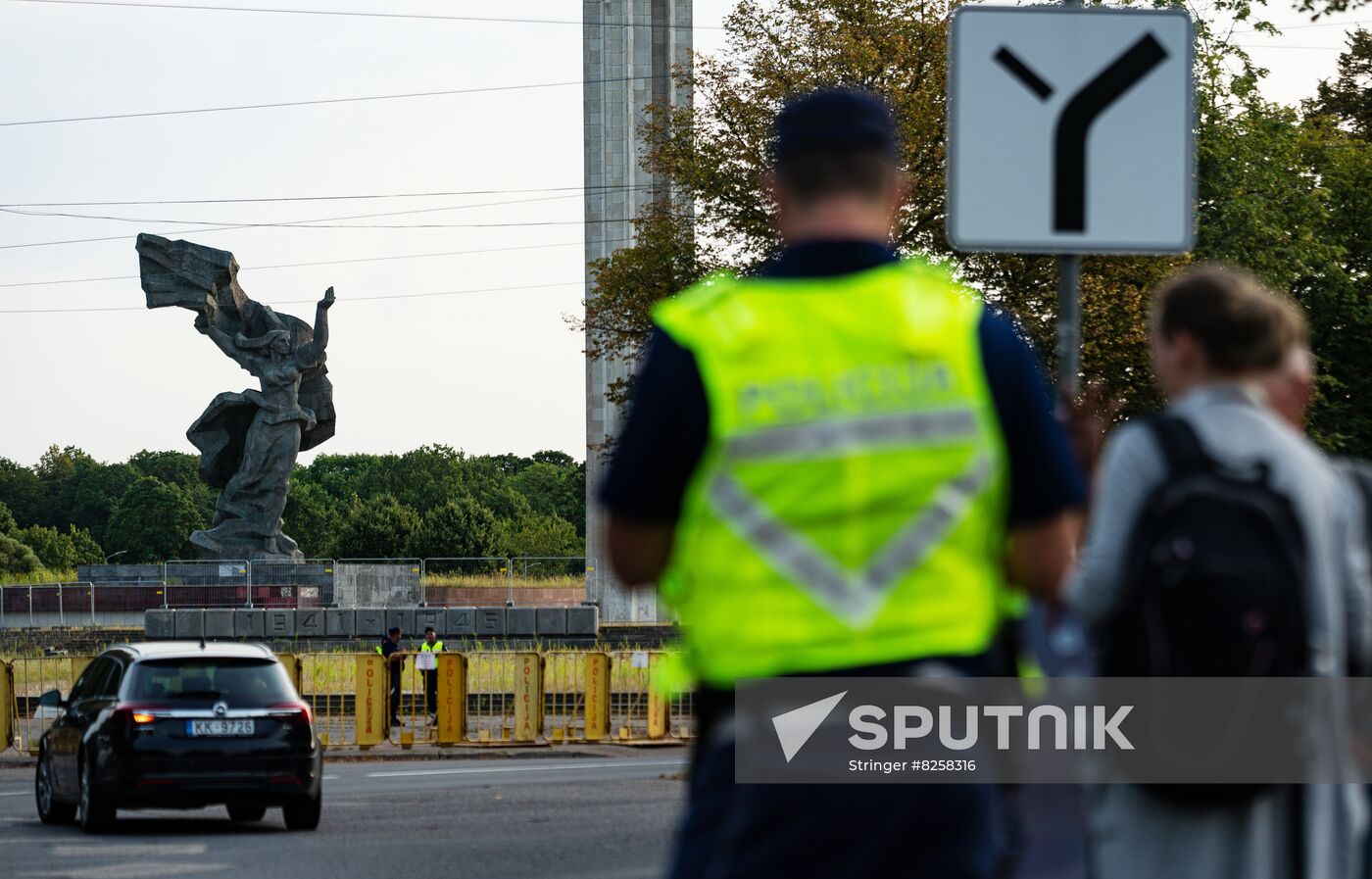 Latvia WWII Soviet Monument Demolition