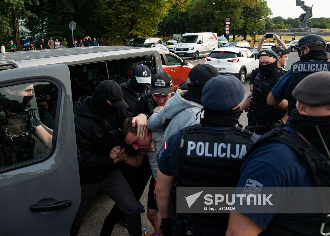 Latvia WWII Soviet Monument Demolition