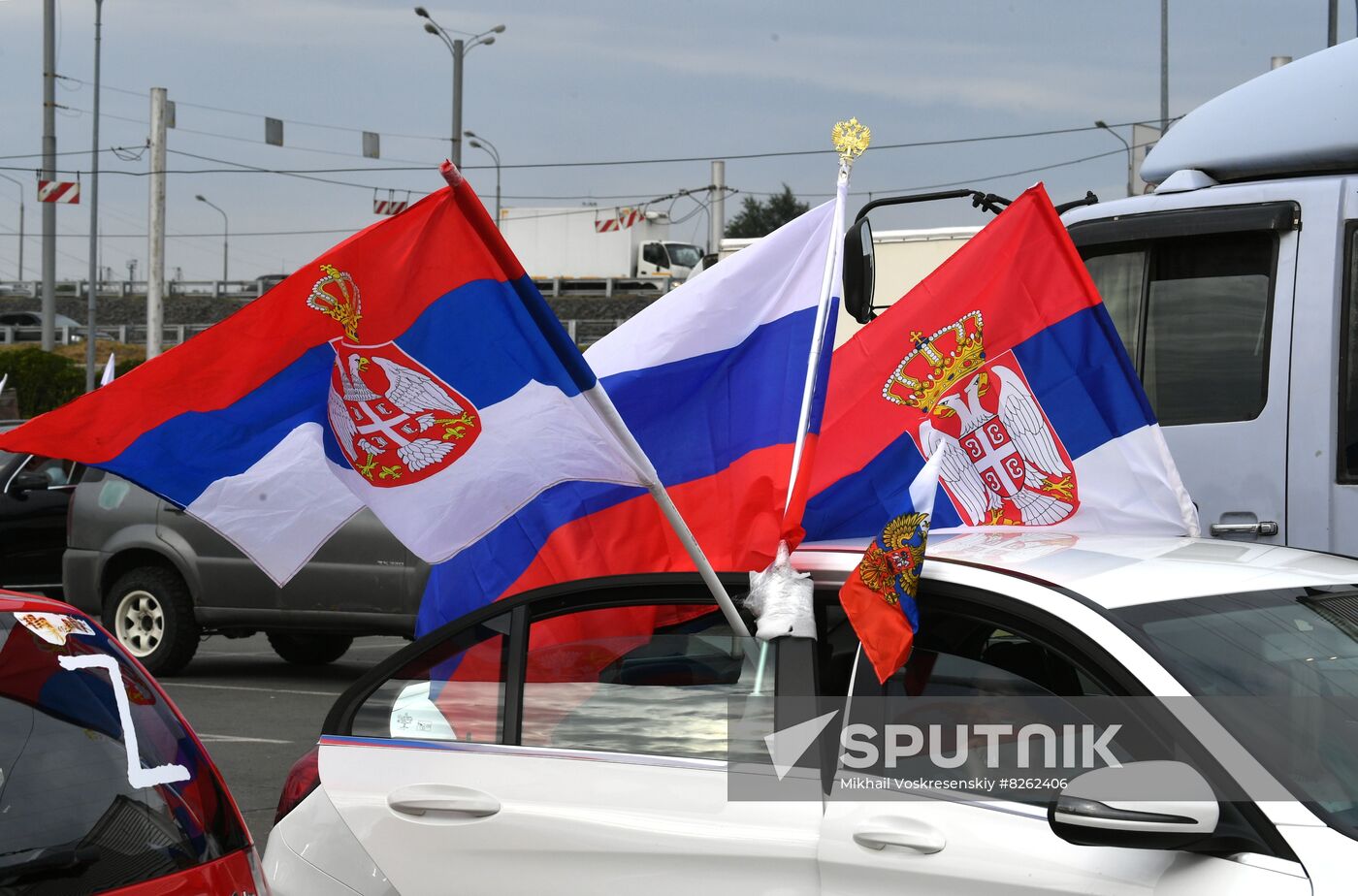 Russia Serbia Support Rally