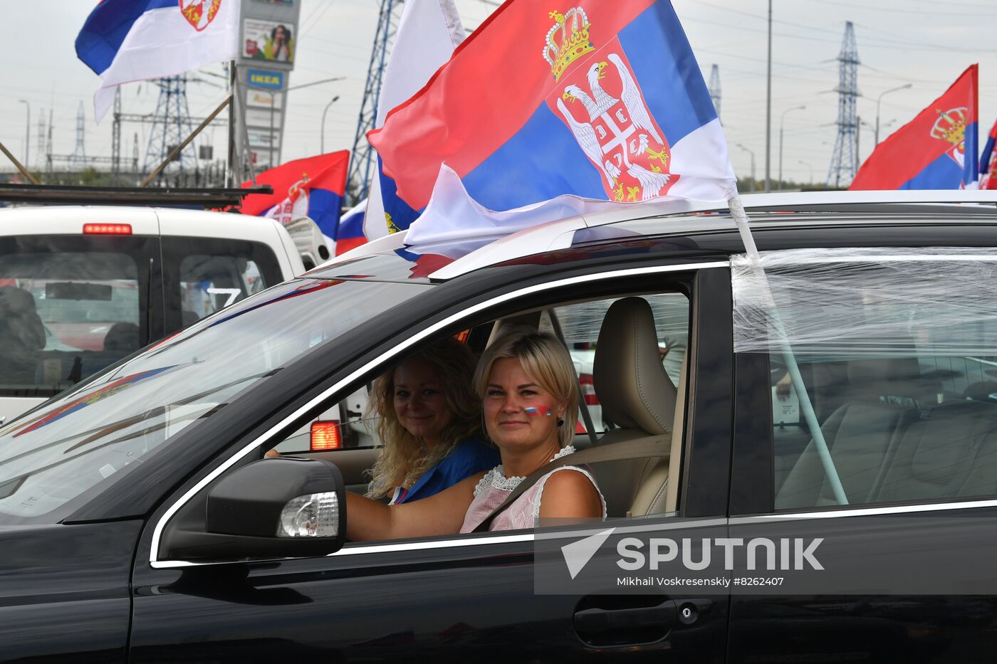 Russia Serbia Support Rally