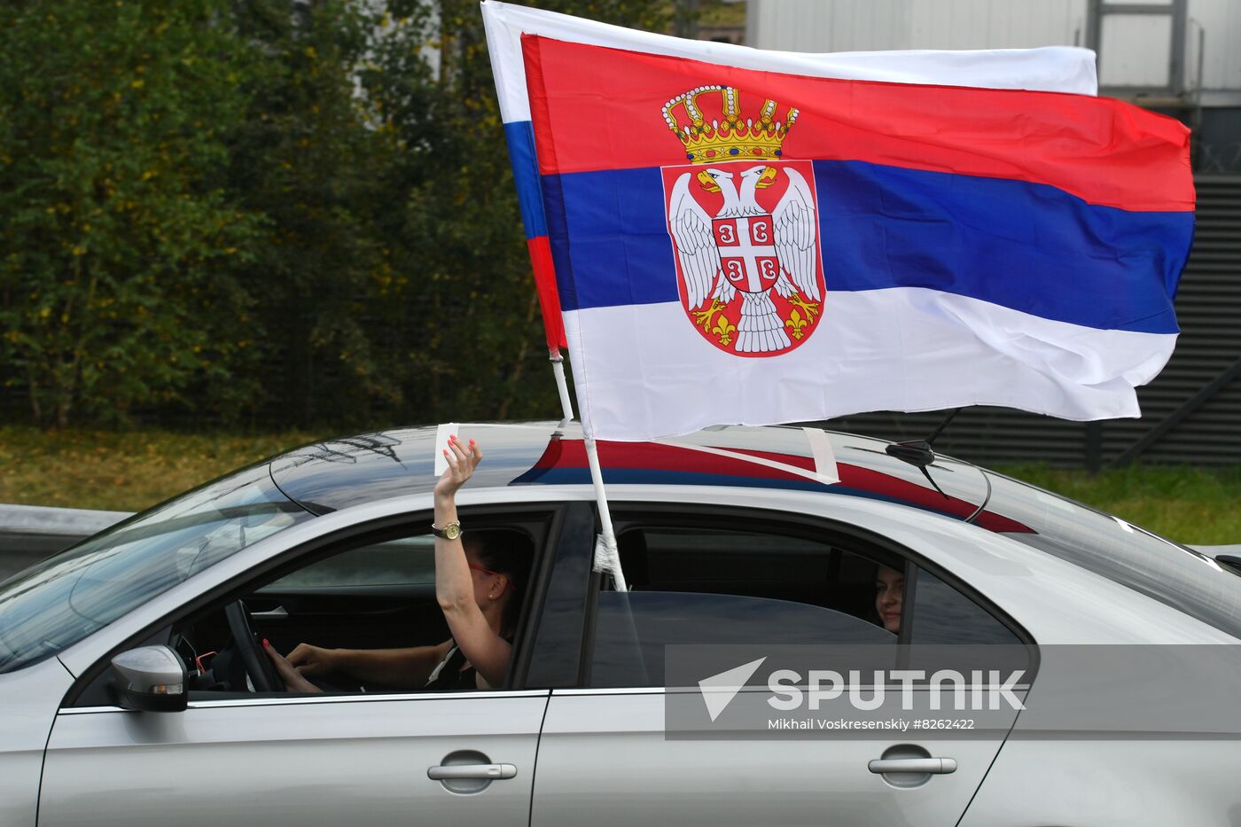 Russia Serbia Support Rally