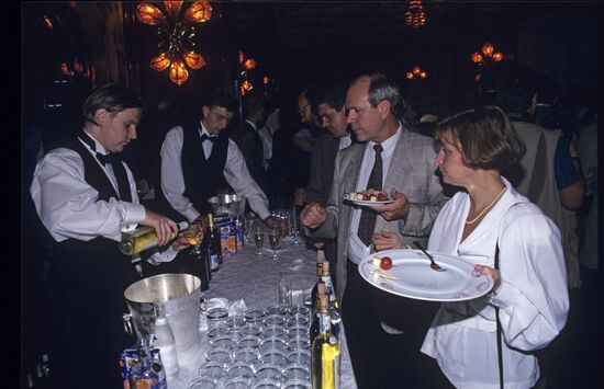 Opening Maxim’s restaurant in Moscow.