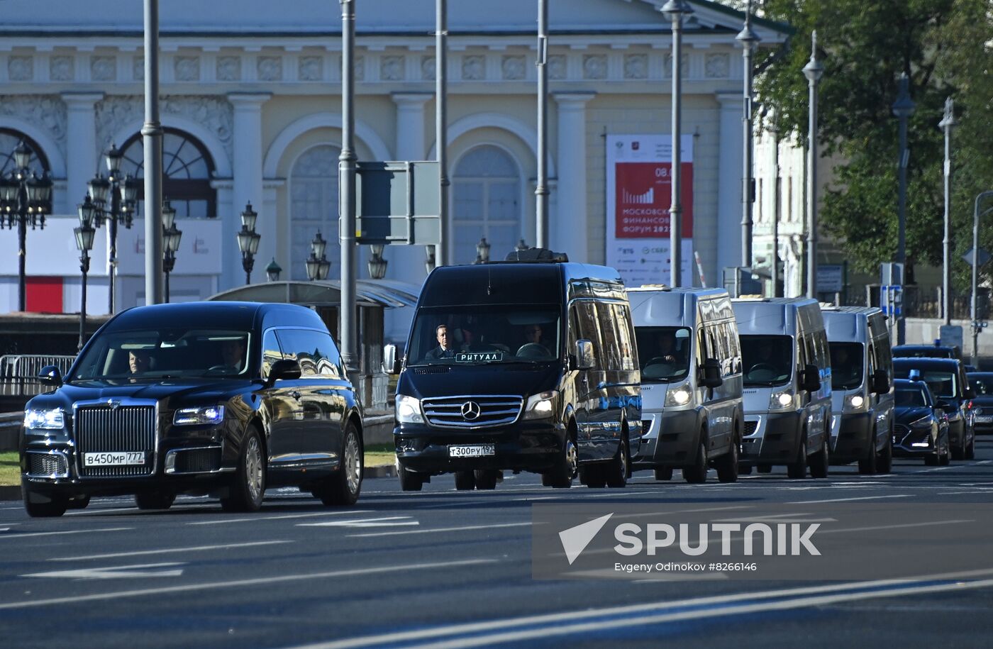 A view shows the funeral cortege of the first and last Soviet president Mikhail Gorbachev, in Moscow, Russia. Gorbachev died on Tuesday at the age of 91 in Moscow after a long and serious illness, according to the Central Clinical Hospital. Location: Russia, Moscow. Author: Evgeny Odinokov/Sputnik. Russia Gorbachev Death
