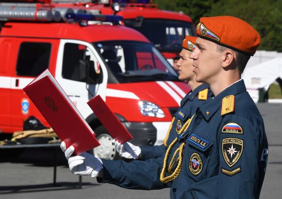 Russia Emergencies Ministry Cadets Oath Taking