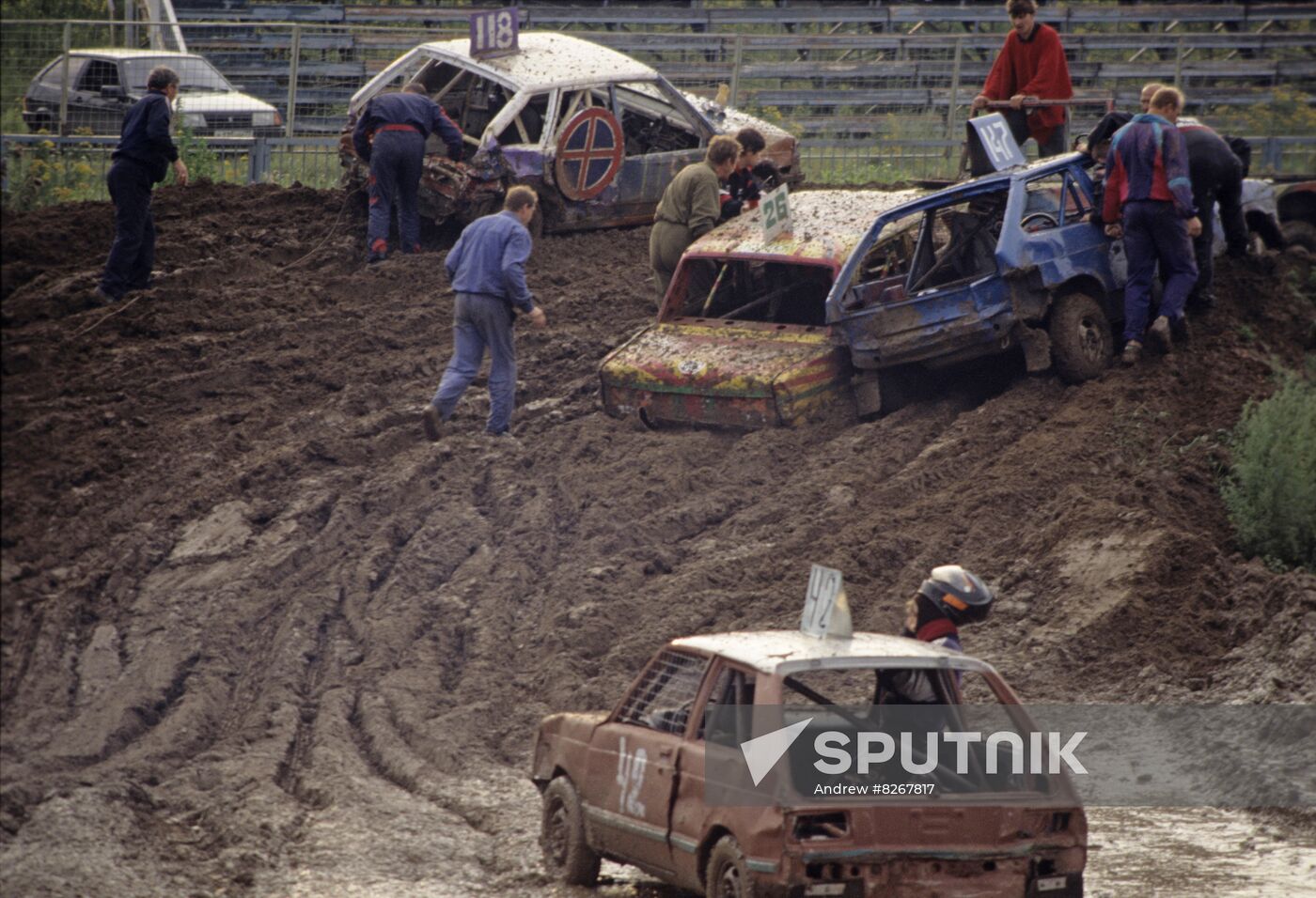 Smash-up derby race in Krylatskoye District