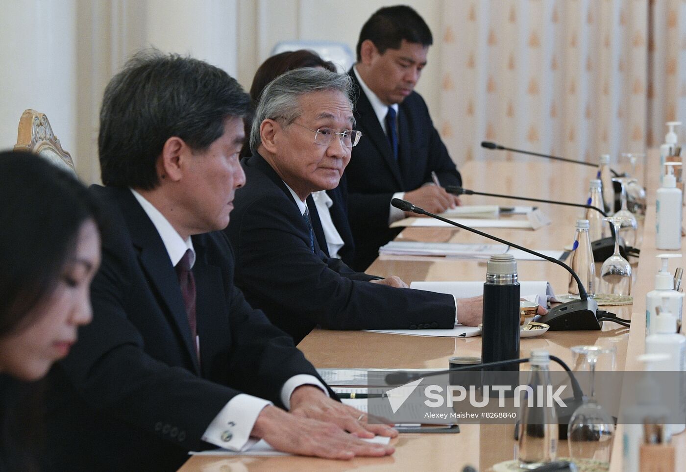 Thailand's Foreign Minister Don Pramudwinai attends a meeting with Russian Foreign Minister Sergey Lavrov in Moscow, Russia. Location: Russia, Moscow. Author: Alexey Maishev/Sputnik. Russia Thailand