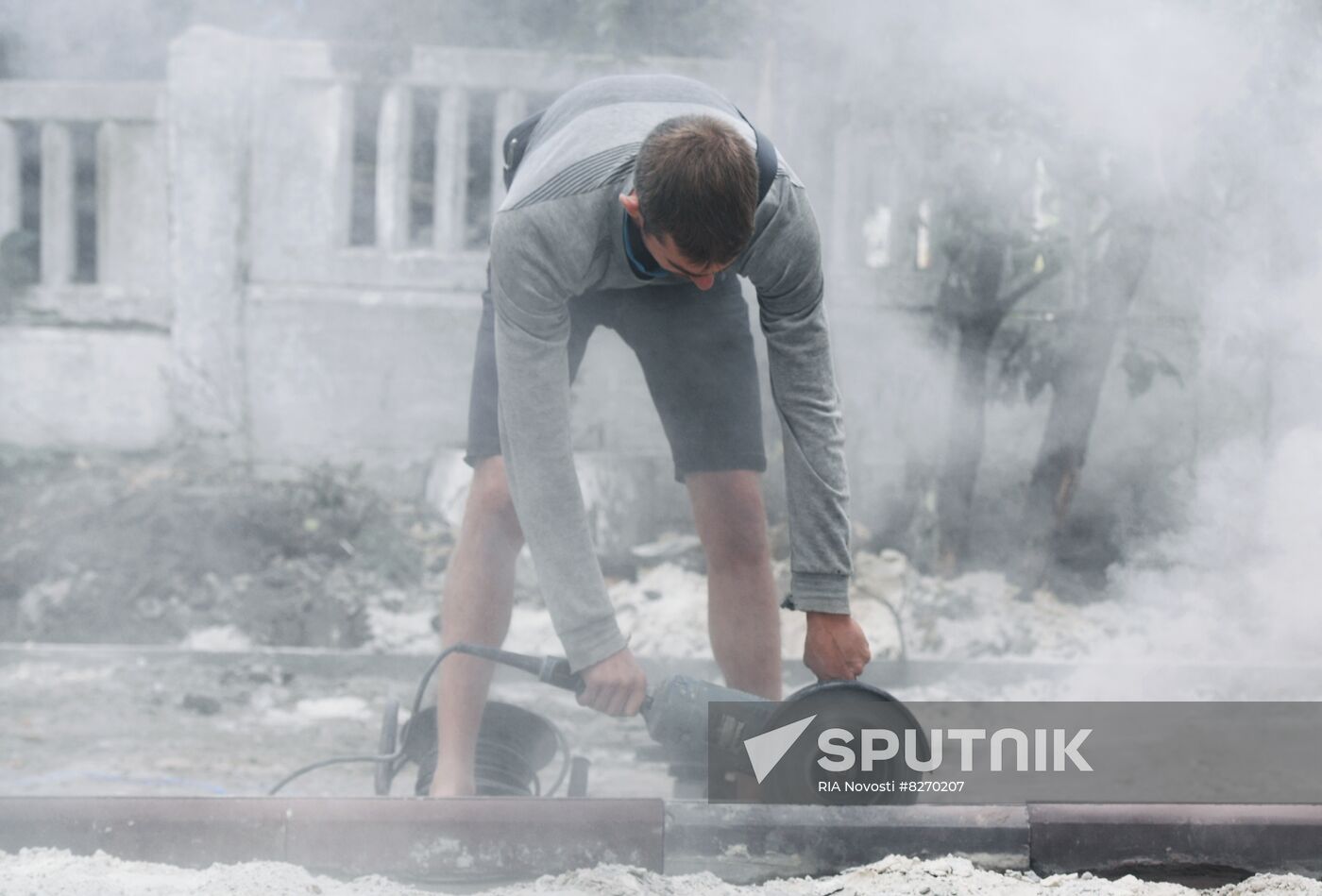 Ukraine Russia Military Operation Kindergarten Repair