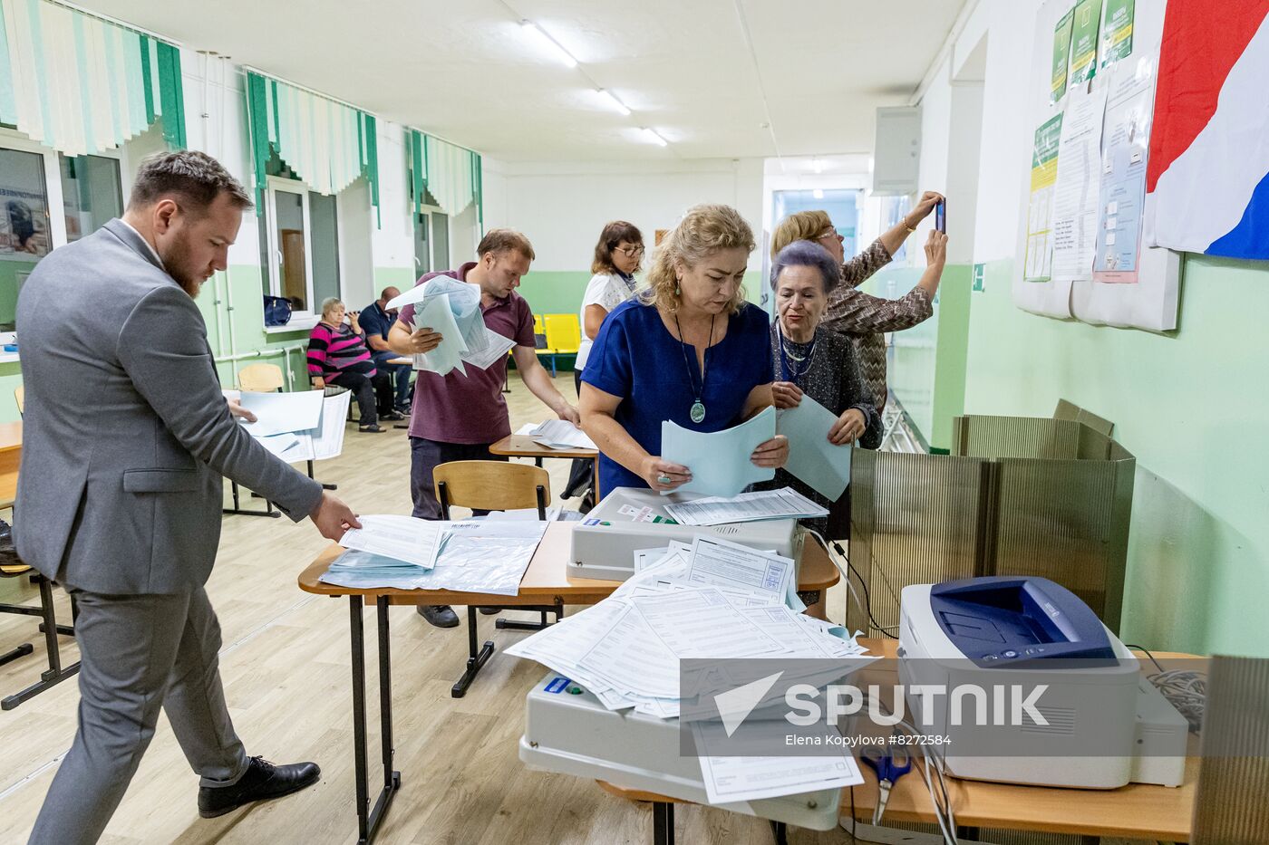 Russia Elections Single Voting Day Vote Counting