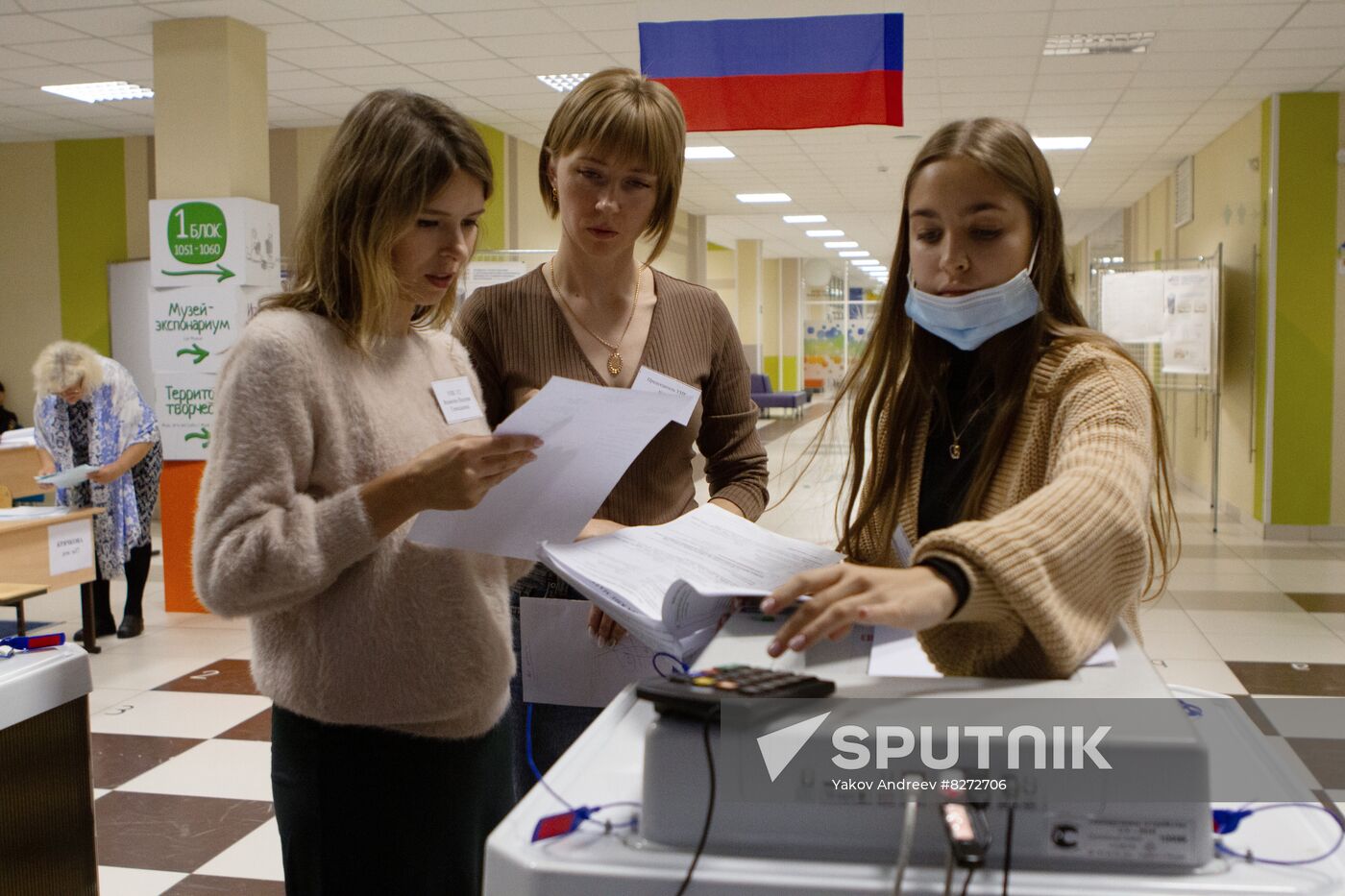 Russia Elections Single Voting Day Vote Counting