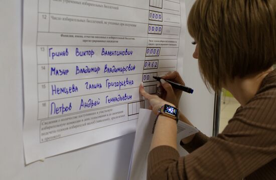 Russia Elections Single Voting Day Vote Counting