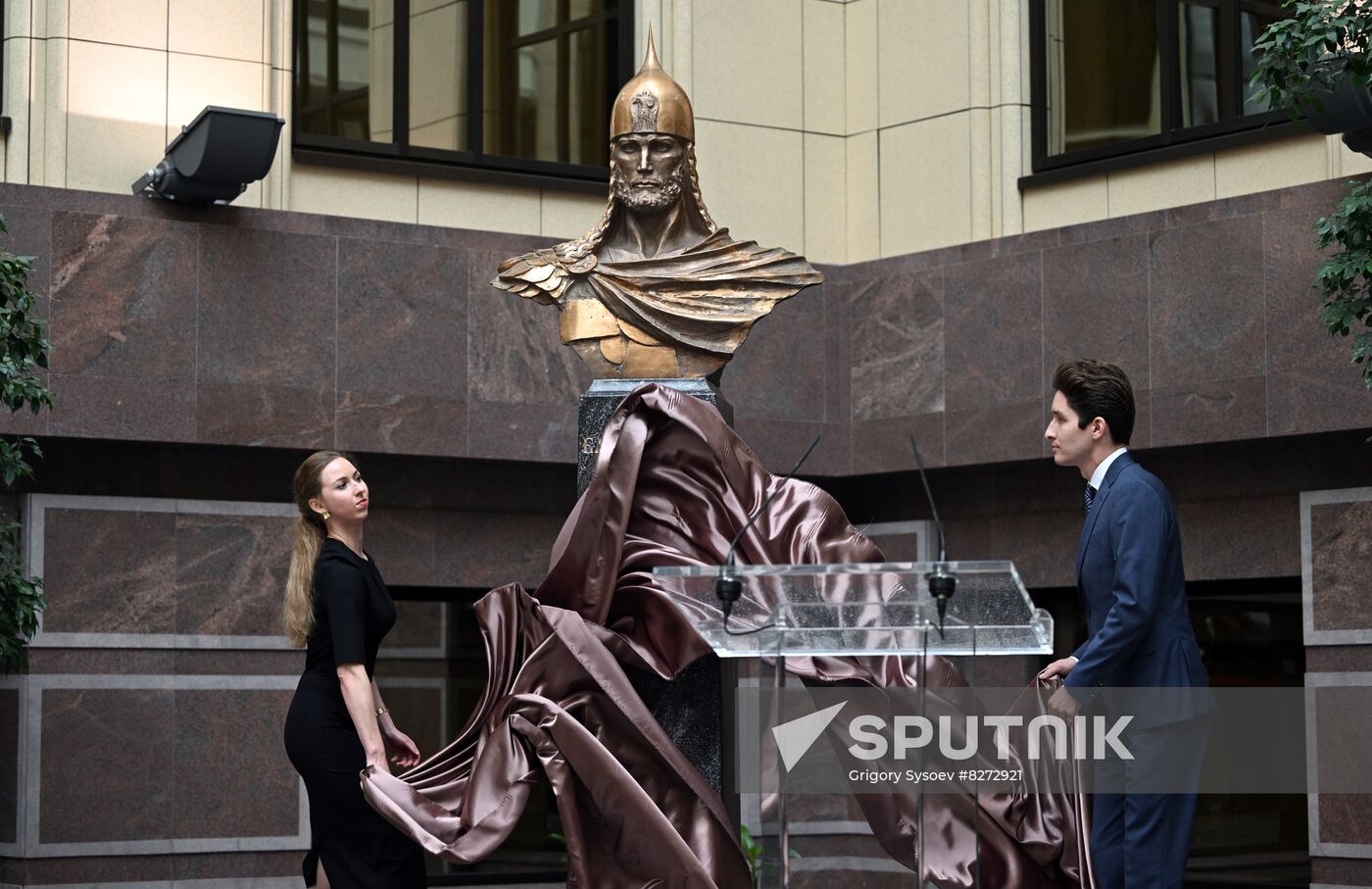 Russia Prince Nevsky Bust Unveiling