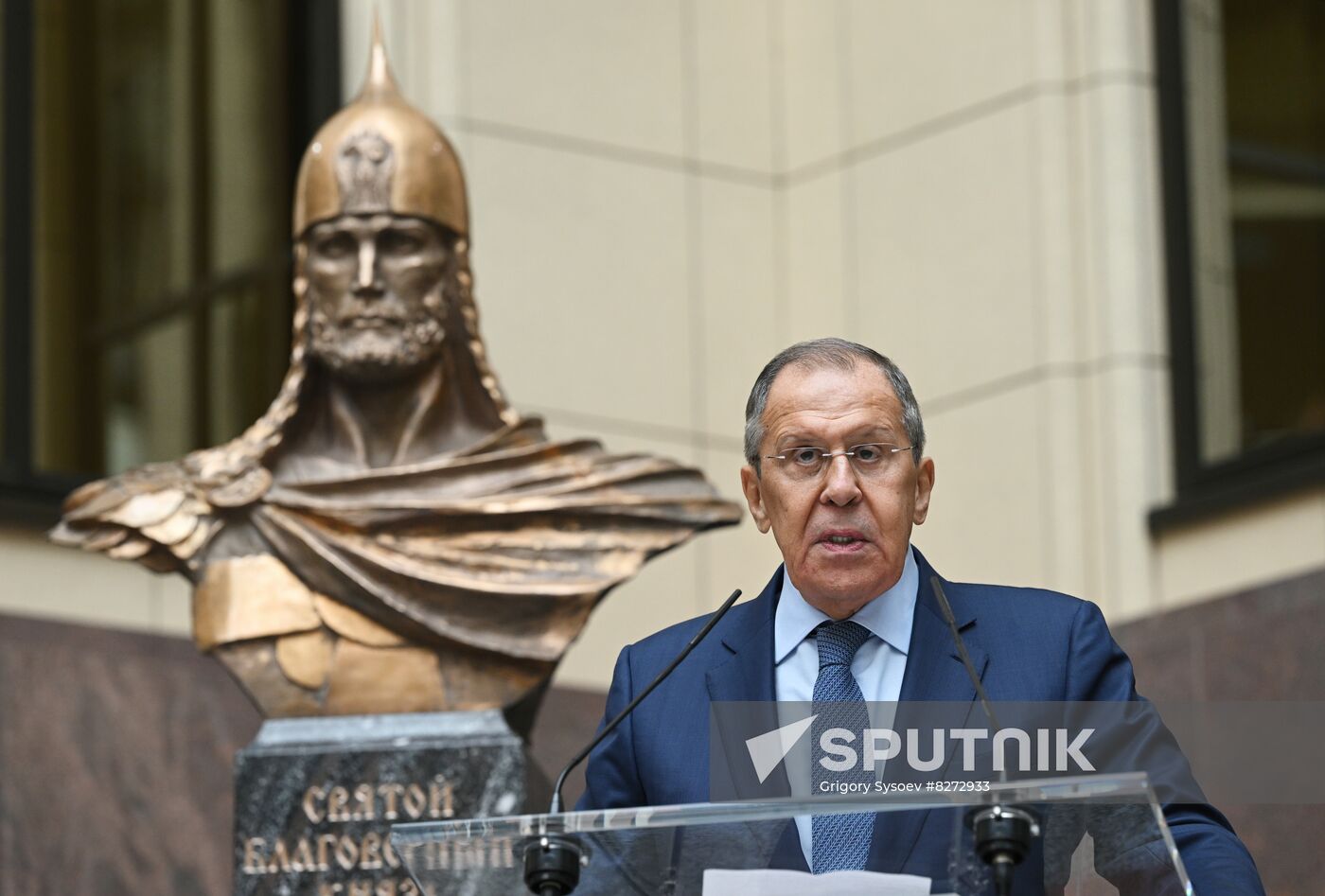 Russia Prince Nevsky Bust Unveiling