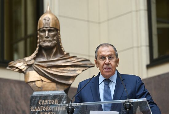 Russia Prince Nevsky Bust Unveiling